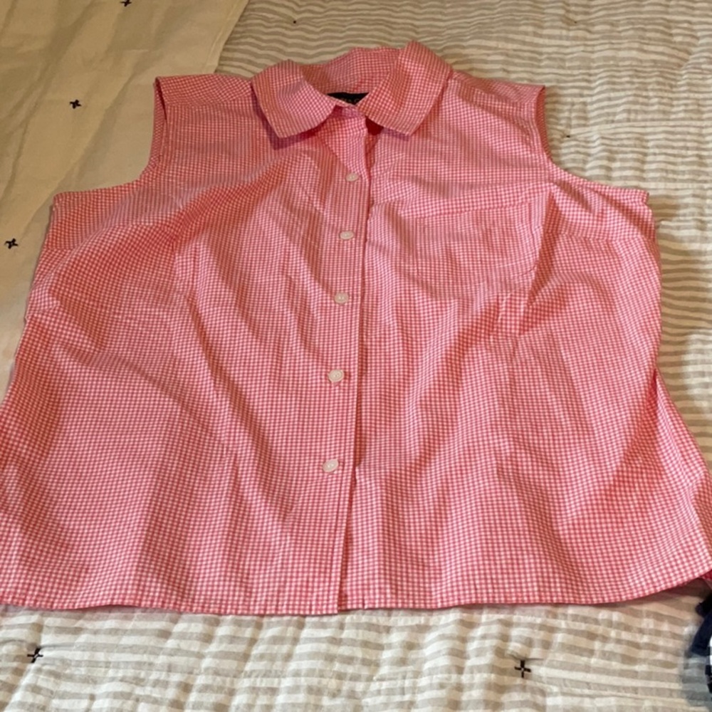 Charter Club Sleeveless Button Front Blouse 12